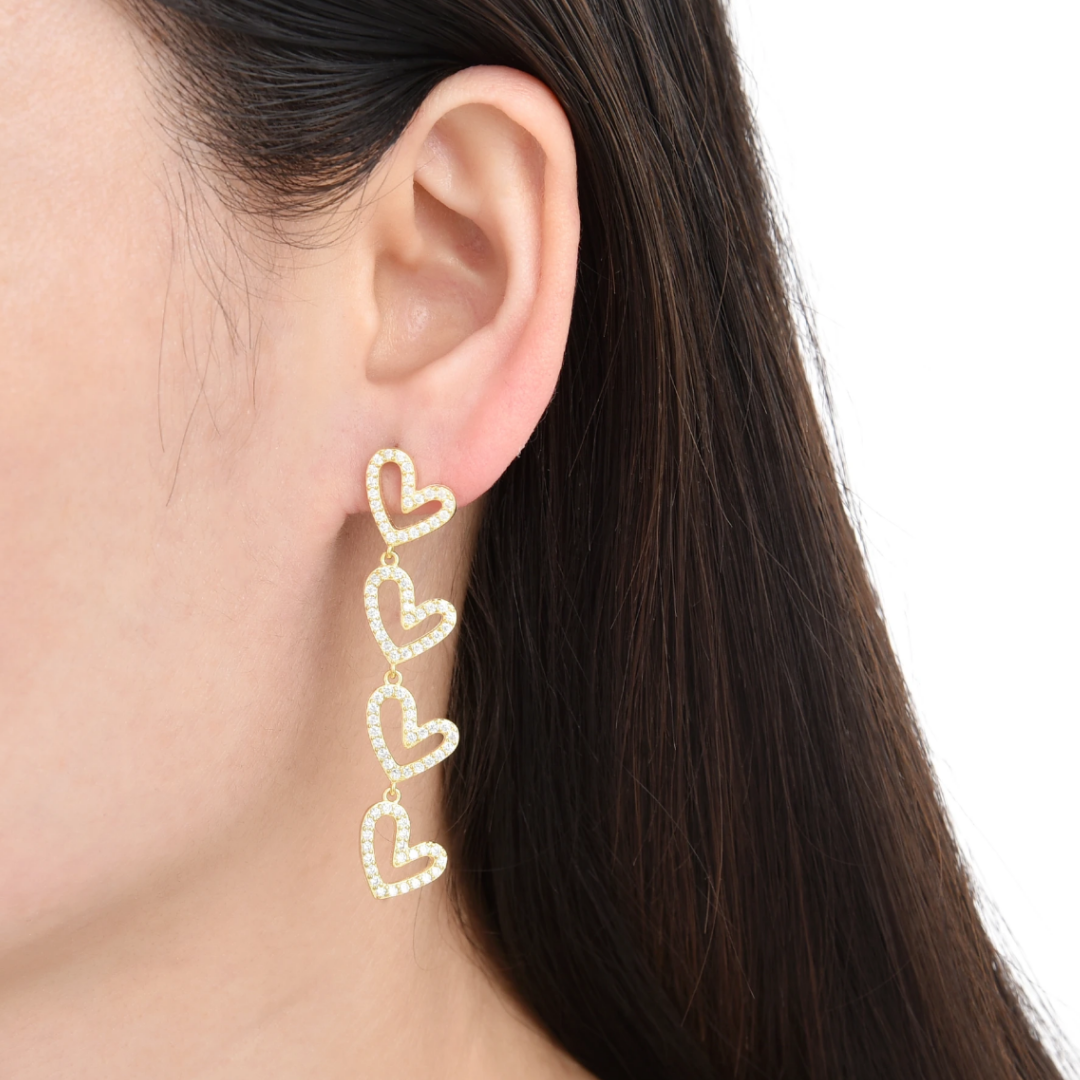 Cascading Hearts Earrings