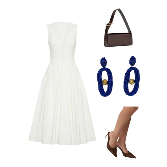 Elegant White Dress Look