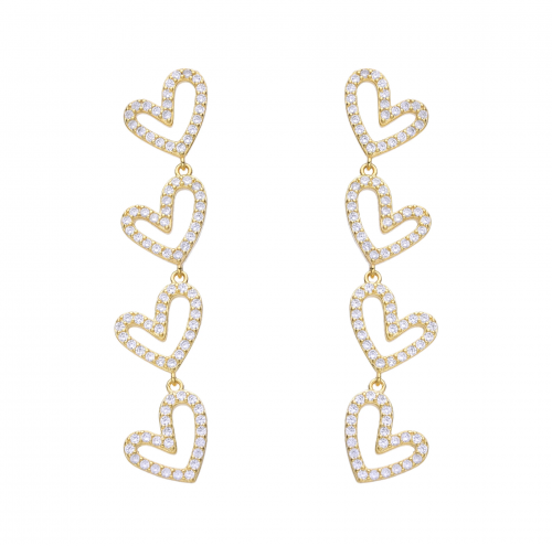 Cascading Hearts Earrings