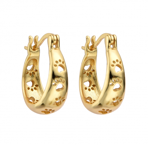Paw Print Hoop Earrings