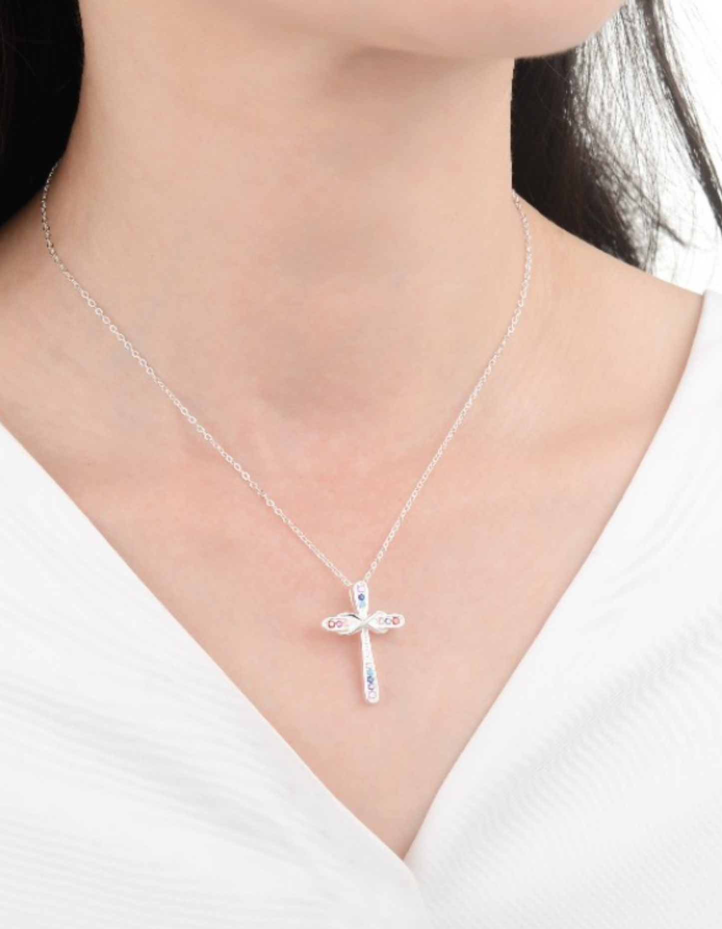 Colorful Faith Cross Necklace